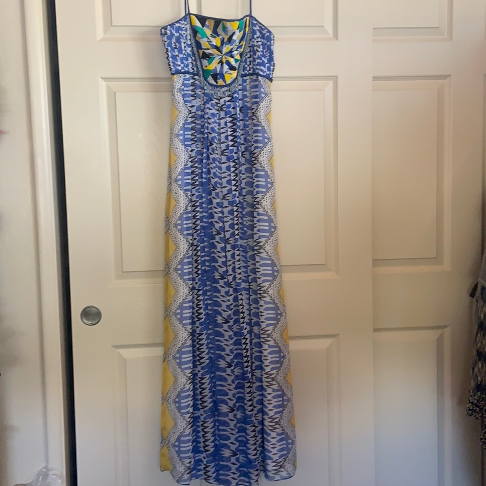 Anthropologie Ranna Gill Sunburst Beaded Maxi.